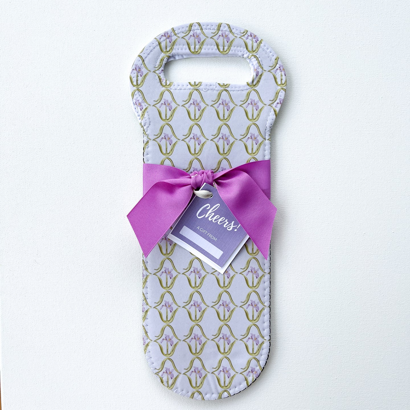Wine Tote Client Gift with Custom Hangtag